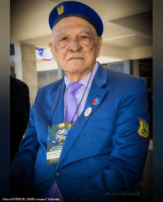 Capa da notícia: Homenagem ao centenário do veterano da FEB Capitão Severino Gomes