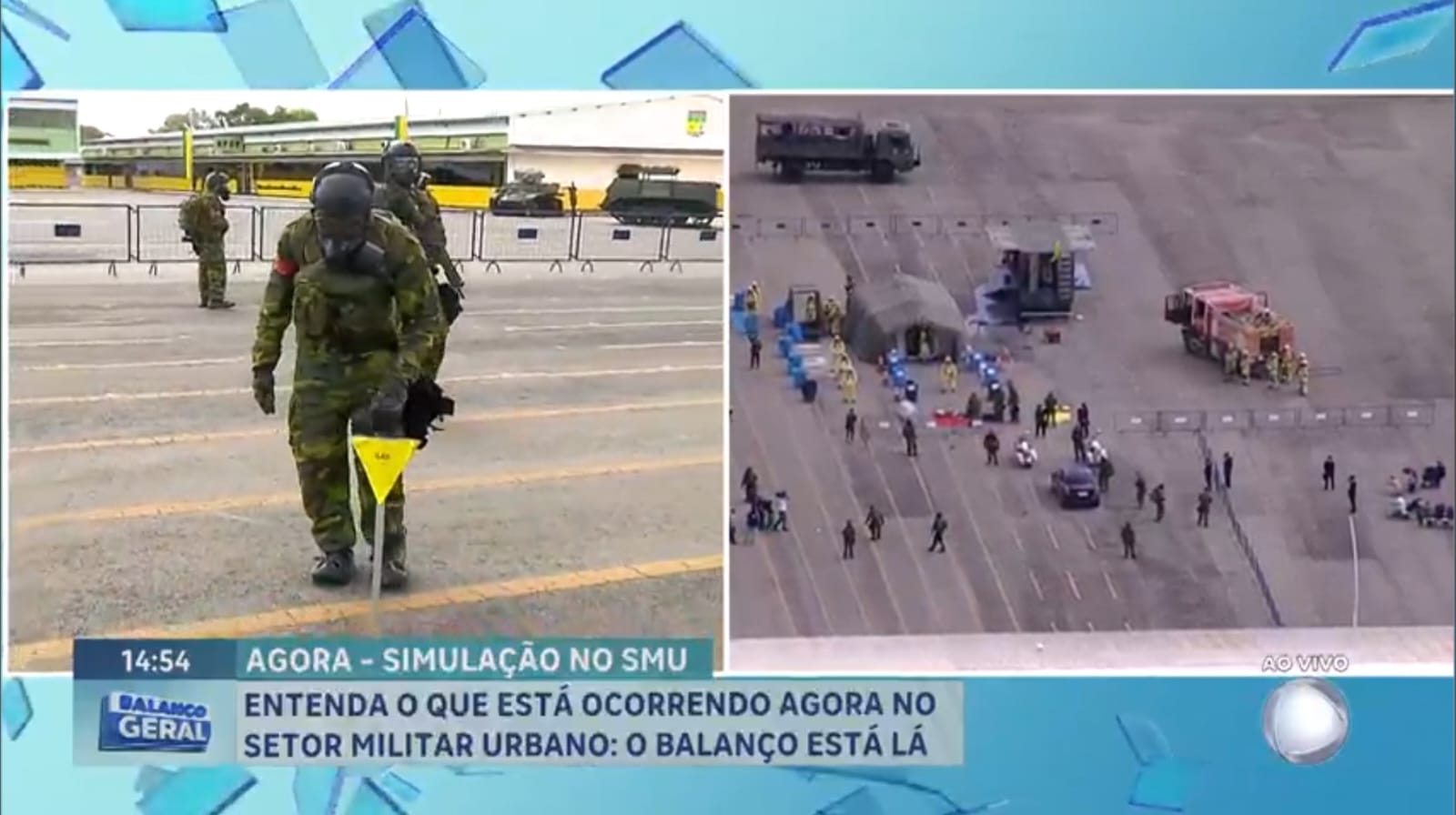 Capa da notícia: Exército Brasileiro simula resposta à ataques químicos e biológicos contra o país