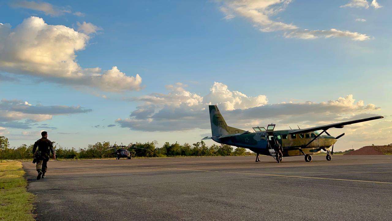 Aeronave na Base Aérea de Boa Vista